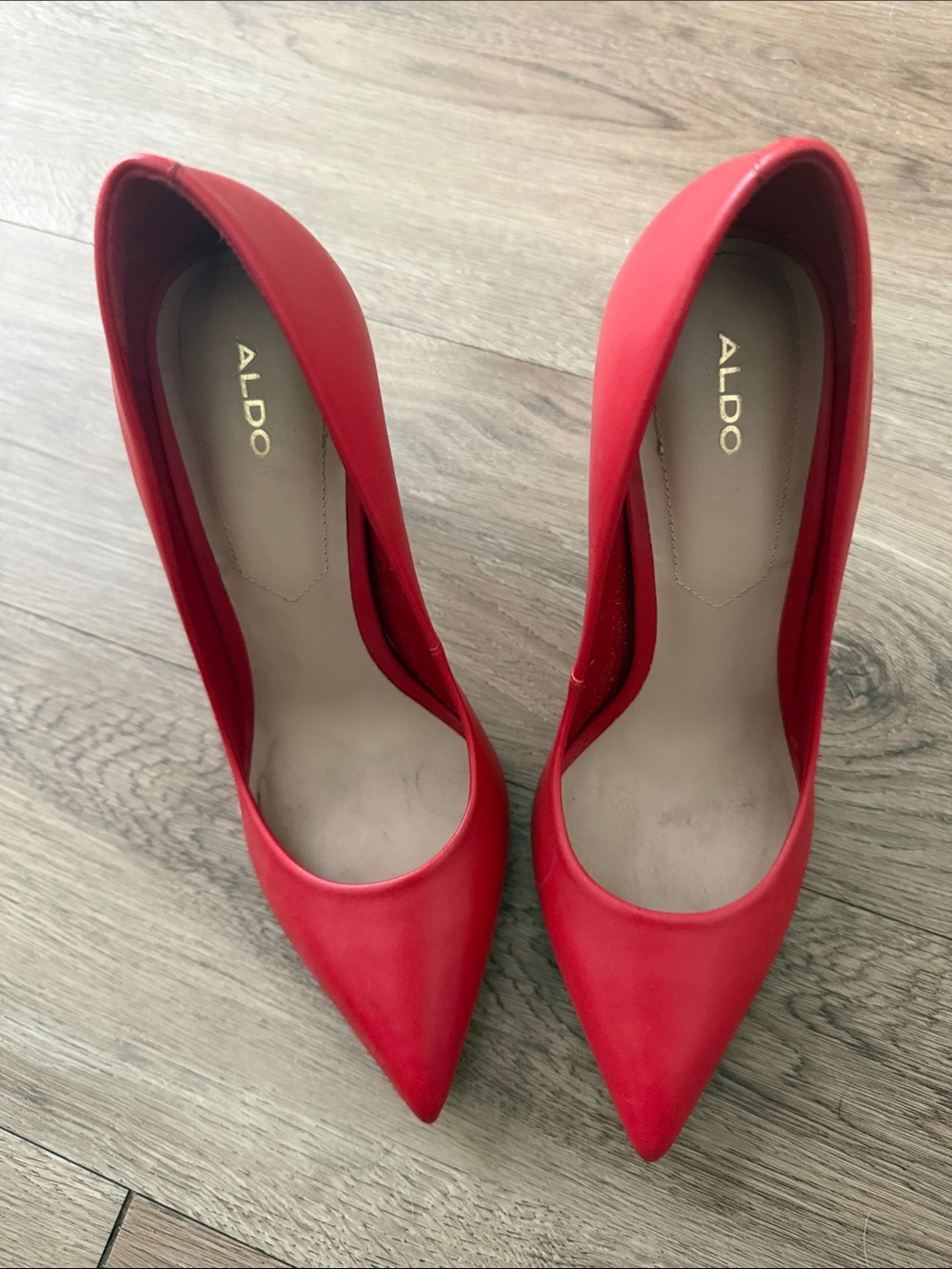 Aldo Red Pointed-Toe Stiletto Pumps - Picture 2 of 5